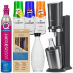 Saturateur eau gazeuse - sodastream - crystal 3. 0 - carafe verre 0. 6l - 3 sirops - 10 pailles mtal ...