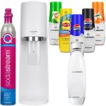 Machine a eau petillante - sodastream - terra - 1l avec bouteille cartouche 5 sirops - blanc