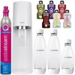 Machine  soda - sodastream - terra blanc - 3 bouteilles sans bpa - 1 cylindre co2 - 6 saveurs offertes ...