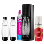 Sodastream terra saturator cartouche 2 bouteilles 1 l + sirop de framboise