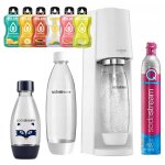 Sodastream terra saturator white + 1l bouteille fusible + 0. 5l bouteille + 6x boler