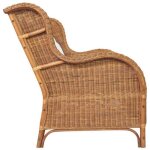 Sofa droit fixe - clic clac canapé 2 places marron clair rotin naturel et lin ca2031532 Sofa droit fixe - clic clac canapé 2 places marron clair rotin naturel et lin ca2031532
