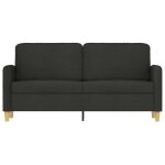 Sofa droit fixe - clic clac canap� � 2 places - neuf - noir 140 cm tissu ca1212774
