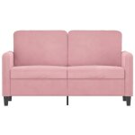 Sofa droit fixe - clic clac canapé à 2 places - neuf - rose 120 cm velours ca2117530 Sofa droit fixe - clic clac canapé à 2 places - neuf - rose 120 cm velours ca2117530