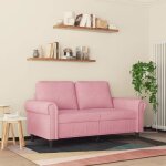 Sofa droit fixe - clic clac canapé à 2 places - neuf - rose 120 cm velours ca5113935 Sofa droit fixe - clic clac canapé à 2 places - neuf - rose 120 cm velours ca5113935