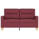 Sofa droit fixe - clic clac canapé à 2 places - neuf - rouge bordeaux 120 cm tissu ca4550217 Sofa droit fixe - clic clac canapé à 2 places - neuf - rouge bordeaux 120 cm tissu ca4550217