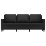 Sofa droit fixe - clic clac canapé à 3 places - neuf - noir 180 cm similicuir ca7630782 Sofa droit fixe - clic clac canapé à 3 places - neuf - noir 180 cm similicuir ca7630782