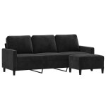Sofa droit fixe - clic clac canapé à 3 places - neuf - avec repose - pieds noir 180 cm velours ca4447190 ... Sofa droit fixe - clic clac canapé à 3 places - neuf - avec repose - pieds noir 180 cm velours ca4447190 ...