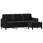 Sofa droit fixe - clic clac canapé à 3 places - neuf - avec repose - pieds noir 180 cm velours ca6762159 ... Sofa droit fixe - clic clac canapé à 3 places - neuf - avec repose - pieds noir 180 cm velours ca6762159 ...