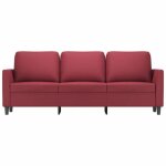 Sofa droit fixe - clic clac canapé à 3 places - neuf - rouge bordeaux 180 cm similicuir ca1710854 Sofa droit fixe - clic clac canapé à 3 places - neuf - rouge bordeaux 180 cm similicuir ca1710854