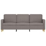 Sofa droit fixe - clic clac canap� � 3 places - neuf - taupe 180 cm tissu ca9158482