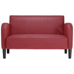 Sofa droit fixe - clic clac canapé causeuse rouge bordeaux 110 cm similicuir ca3657544 Sofa droit fixe - clic clac canapé causeuse rouge bordeaux 110 cm similicuir ca3657544
