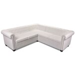 Sofa droit fixe - clic clac canapé dangle chesterfield 5 plc cuir artificiel blanc ca6967028 Sofa droit fixe - clic clac canapé dangle chesterfield 5 plc cuir artificiel blanc ca6967028
