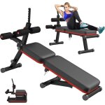 Sogeshome banc de musculation pliable avec poignes de crunch inverses rglage rapide de la hauteur ...