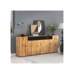 Sogeshome buffet 208x39. 5x80cm buffet - bahut - enfilade 4 portes 2 tiroirs mdf renforc rangement multifonct ...
