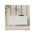 Sogeshome buffet moderne avec pieds et poign�es plaqu�s or commode pour chambre salon et salle de bain ...