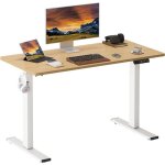 Sogeshome bureau lectrique rglable en hauteur 160 cm x 60 cm bureau intelligent avec commandes blanc ...
