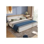 Sogeshome lit complet - meuble et sommier et matelas double flottant bois - cadre & sommier à lattes ... Sogeshome lit complet - meuble et sommier et matelas double flottant bois - cadre & sommier à lattes ...