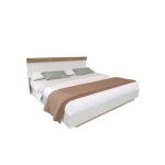 Sogeshome lit complet - meuble et sommier et matelas flottant double 205x164cm blanc Sogeshome lit complet - meuble et sommier et matelas flottant double 205x164cm blanc