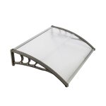 Sogeshome marquise - auvent pour porte - marquise auvent de porte en polycarbonate 100 cm x 80 cm transparentb ...