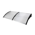 Sogeshome marquise - auvent pour porte - marquise auvent de porte en polycarbonate 200 cm x 100 cm transparent ...