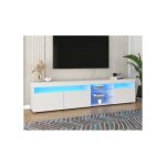 Sogeshome meuble tv design moderne - structure blanche avec clairage led rglable & panneau lumineux ...