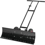Sogeshome pelle � neige de 74 cm pour all�e poussoir � neige robuste avec roues pour trottoir de jardin ...