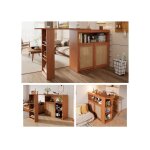 Sogeshome table de bar extensible avec rangement tagres rglables bar  domicile (138 - 19339104cm)?marron ...