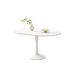 Sogeshome table a manger ovale extensible blanc 100 - 140x100x75 cm Sogeshome table a manger ovale extensible blanc 100 - 140x100x75 cm