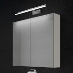 Sogood armoire murale salle de bains avec miroir et lampe strahlenschn chrom placard de rangement blanc ...