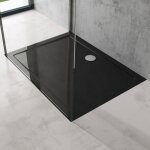 Sogood bac  douche antiglisse receveur de douche rectangulaire noir acrylique faro2 80x110x4cm