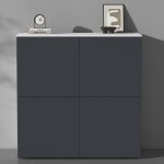 Sogood buffet commode 76 cm meuble de rangement gris noir mat et blanc mat placard salon salle à manger ... Sogood buffet commode 76 cm meuble de rangement gris noir mat et blanc mat placard salon salle à manger ...