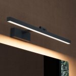 Sogood lampe pour miroir 9w led salle de bain 180� rotatif 430 lumen 40cm applique noir mat 4000k design ...