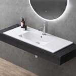 Doporro lavabo  encastrer blanc vasque en cramique lave mains rectangulaire de qualit pour salle de ...
