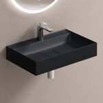 Doporro lavabo suspendu avec bonde vasque à poser gris noir mat 60x38x12cm lave mains avec perçage de ... Doporro lavabo suspendu avec bonde vasque à poser gris noir mat 60x38x12cm lave mains avec perçage de ...