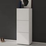 Sogood meuble  chaussures blanc mat 45x120cm rangement armoire  chaussures 6 compartiments range - ...