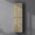 Sogood meuble colonne salle de bain suspendu 35x20x120cm colonne de rangement armoire lat�rale ch�ne ...