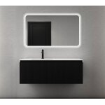 Sogood meuble de salle de bains suspendu 120x50x46 cm avec lavabo ensemble de 3 pices vasque led miroir ...