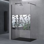 Sogood paroi de douche  litalienne bremen02bl pare - douche avec stabilisateur rectangulaire noir verre ...