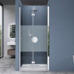 Sogood porte de douche pliable 70cm paroi de douche bande opaque pliante pour niche teramo26ms porte ...