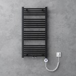 Sogood radiateur de salle de bain sche - serviette 100x60cm chauffage lectrique gris - noir avec rsistance ...
