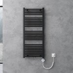 Sogood radiateur de salle de bain sche - serviette 120x60cm chauffage lectrique gris - noir avec rsistance ...