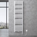 Sogood radiateur de salle de bain sche - serviette 180x50cm radiateur chauffage lectrique blanc avec ...