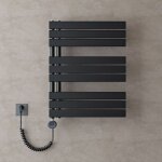 Sogood radiateur de salle de bain sèche - serviette 76x60cm radiateur à eau chaude gris noir avec résistance ... Sogood radiateur de salle de bain sèche - serviette 76x60cm radiateur à eau chaude gris noir avec résistance ...