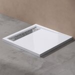 Sogood receveur de douche blanc bac � douche extra plat rectangulaire en acrylique 90x90x5cm design xetro04 ...