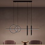 Sogood suspension luminaire led salon lustre rglable lampe noire 38w 6240lm clairage suspendu intrieur ...