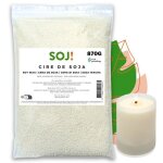 Soj! - cire de soja sans ogm pour bougies coules - cire pour bougies - marque franaise - 870g