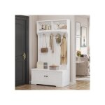 Sokerdy porte - manteau avec banc  chaussures - 4 crochets - meuble d?entre pour vestiaire - salon ...