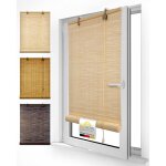 Sol royal soldecor b86 store enrouleur bambou sans percage 110x160cm pour fenetres - bois nature