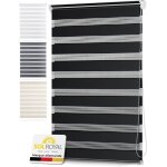 Sol royal soldecor dl2 store enrouleur jour nuit - avec ou sans perage - 90x150cm noir - mcanisme  ...